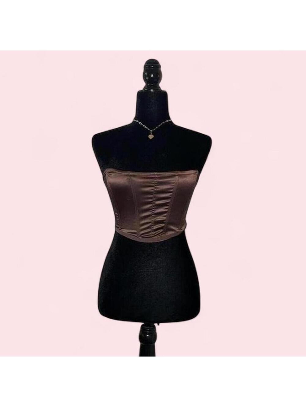 Garage Brown Tube Top Size XS